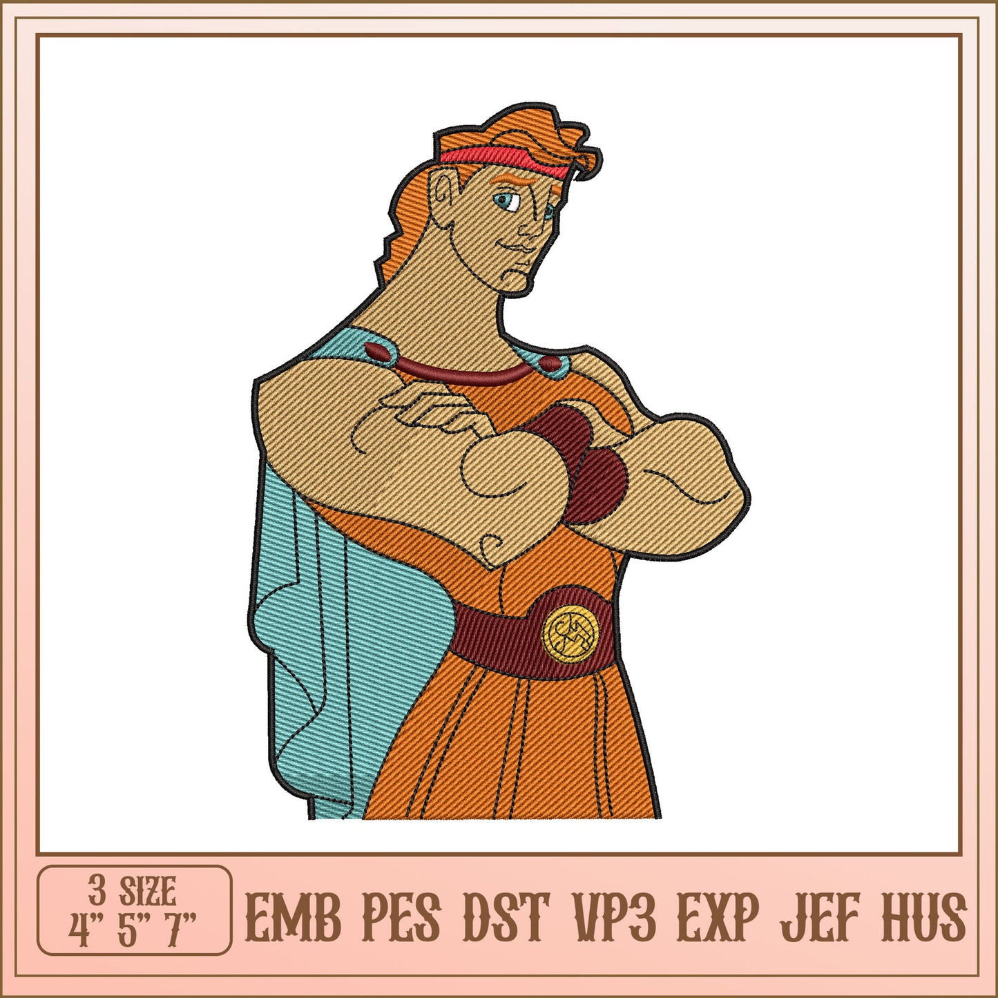 Hercules Embroidery Design
