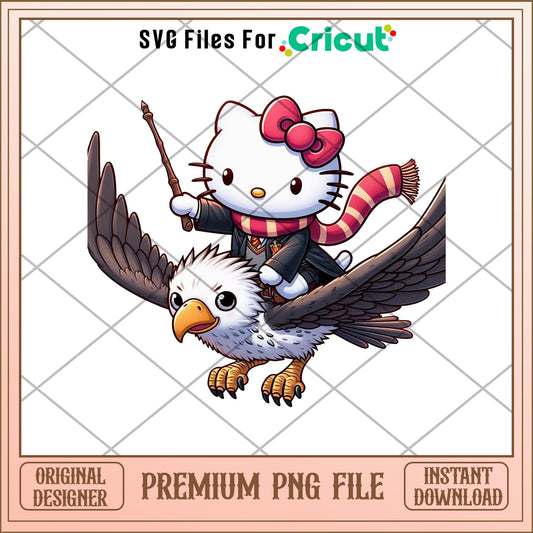 Hermione Granger hello kitty png, potter png, digtal dowload