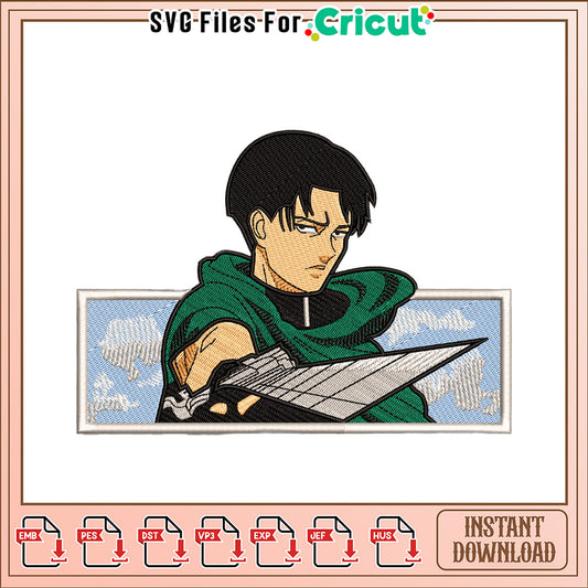 Heroic Character Embroidery Design for Instant Download