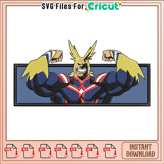 Heroic Embroidery Design for Crafts and Projects