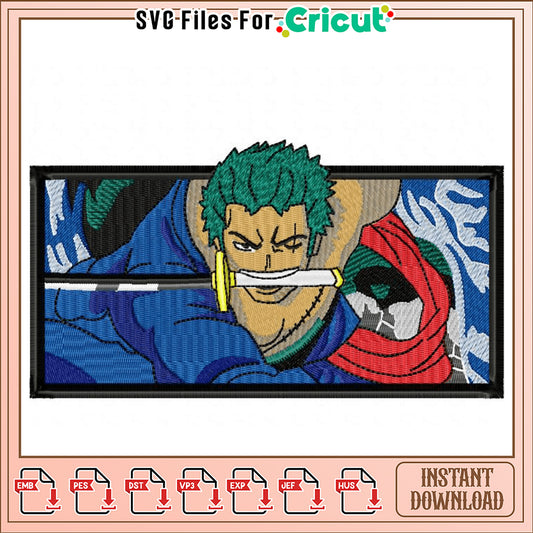 Heroic Warrior Embroidery Design for Instant Download