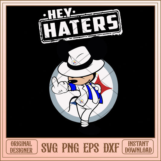 Hey haters Stellers mickey mouse svg, disney characters svg, digital download