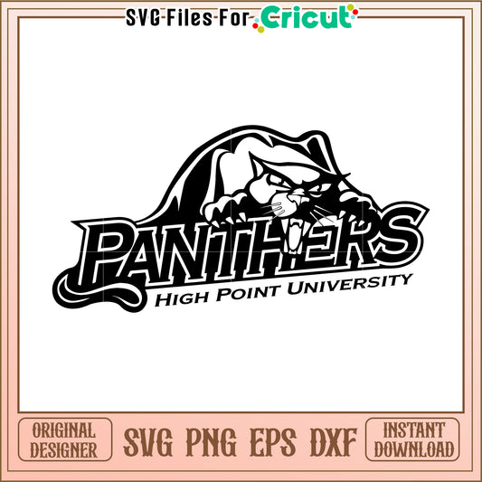 High Point University Panthers Logo SVG, perfect for Cricut projects