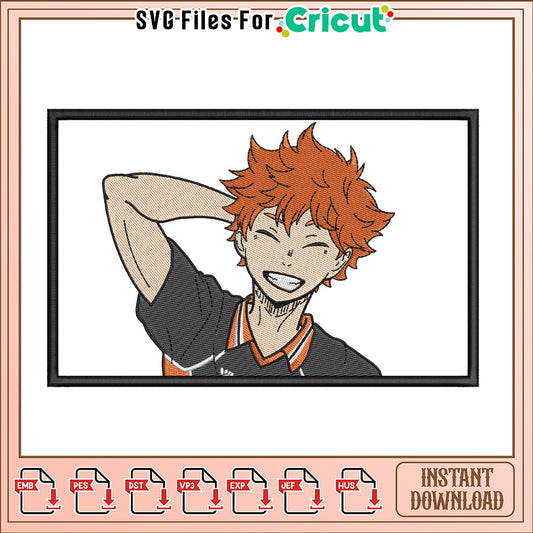 Hinata Shoyo Embroidery Design Instant Download