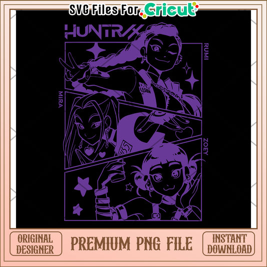 Hintrix logo png, kpop band png, huntrix tiger png