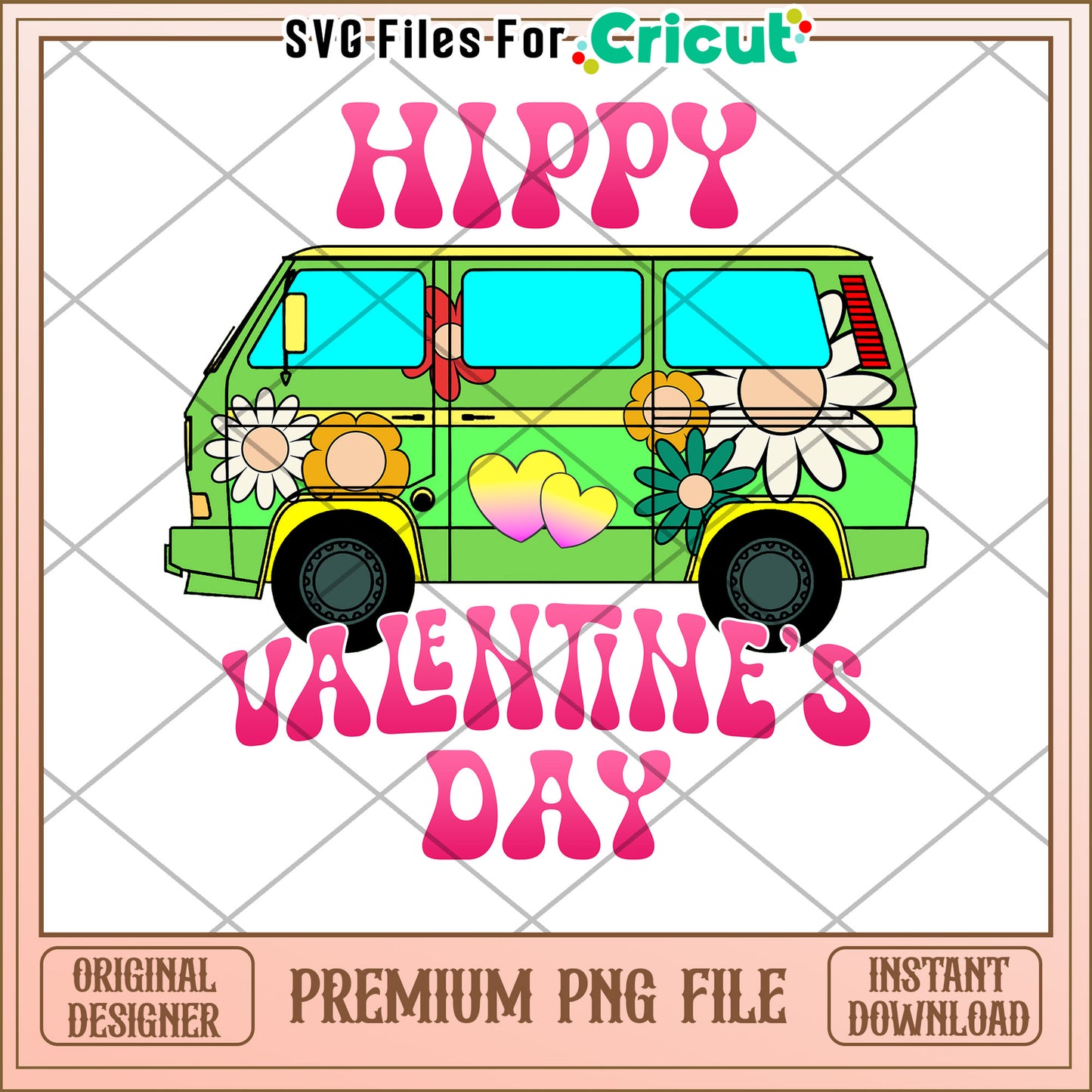 Hippie Valentines Day PNG File