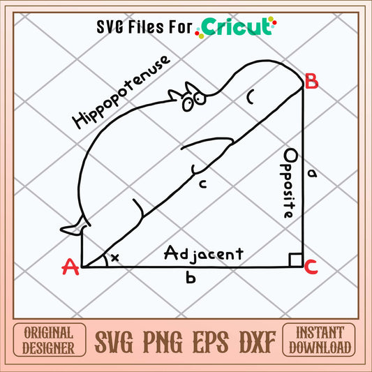 Hippopotenuse Adjacent Opposite Svg