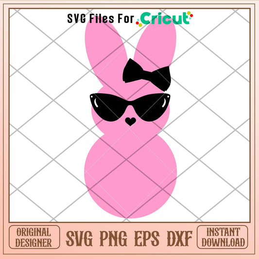 Hipster Easter Girl Svg, Hipster Easter Bunnies Svg