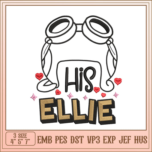 His Ellie Embroidery Design