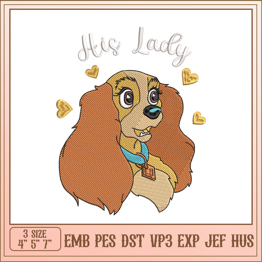 His Lady Embroidery Design