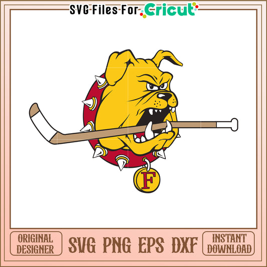 Hockey Dog Mascot SVG Design, Perfect for Cricut Projects and Crafts