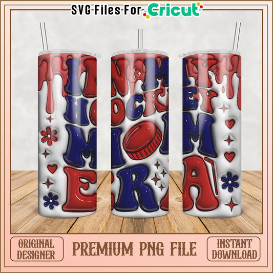 Hockey Mom Tumbler PNG Design