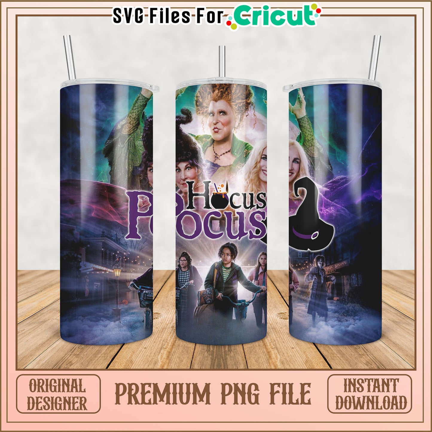 Hocus Pocus 2 PNG Tumbler Design