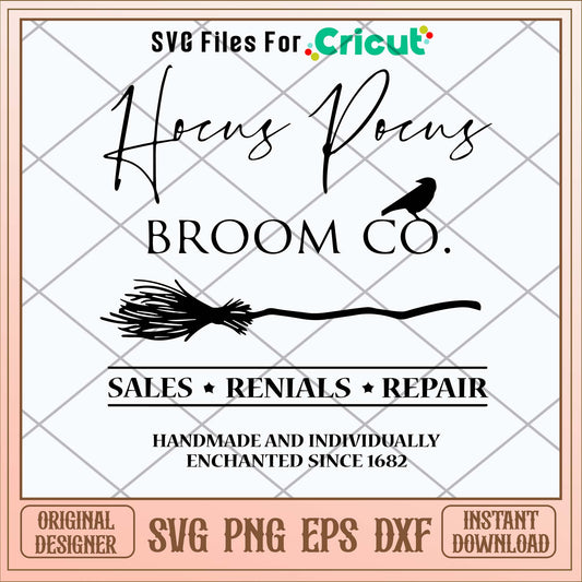 Hocus Pocus Broom Co Sales Rentals Repair Svg