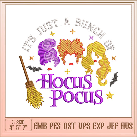 Hocus Pocus Embroidery Design