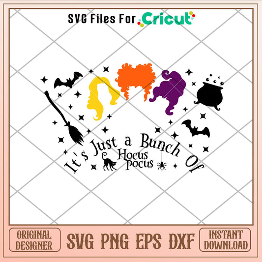 Hocus Pocus Full Wrap, It’s Just A Bunch Of Hocus Pocus Full Wrap Svg