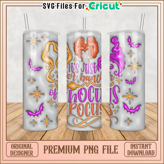 Hocus Pocus Halloween PNG Tumbler Design
