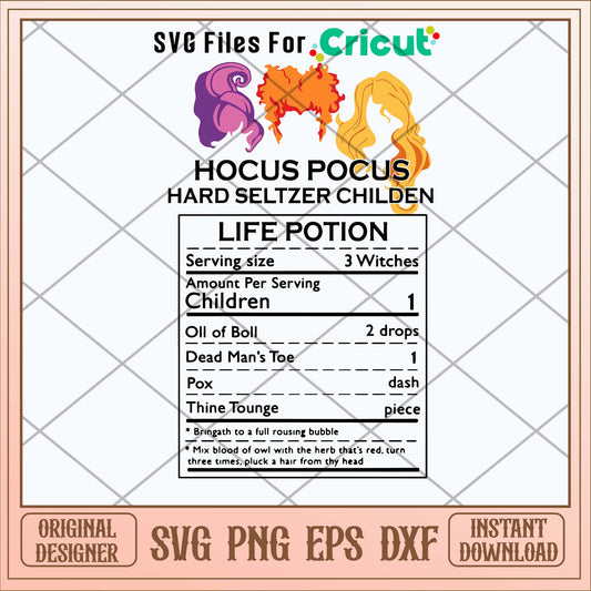 Hocus Pocus Hard Seltzer Svg