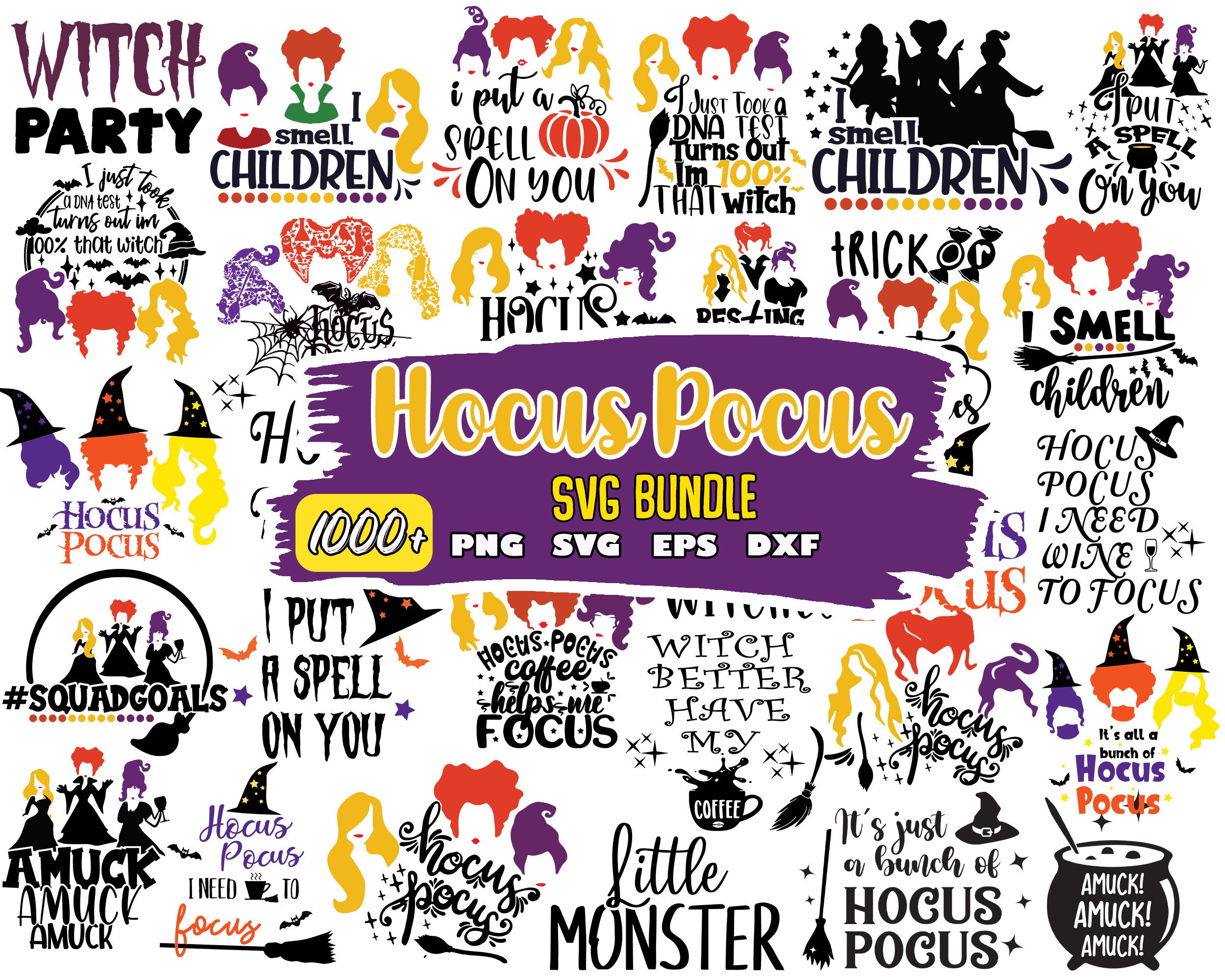 Hocus pocus halooween bundle svg, hocus pocus logo svg – svg files for ...