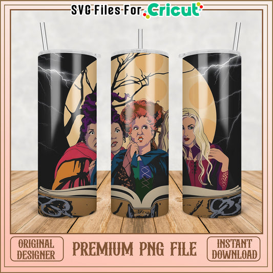 Hocus Pocus Tumbler Design Premium PNG for Cricut Projects