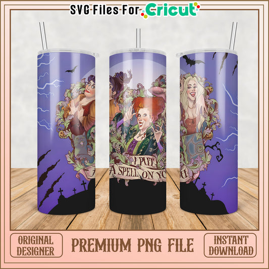 Hocus Pocus Tumbler PNG Sublimation Design
