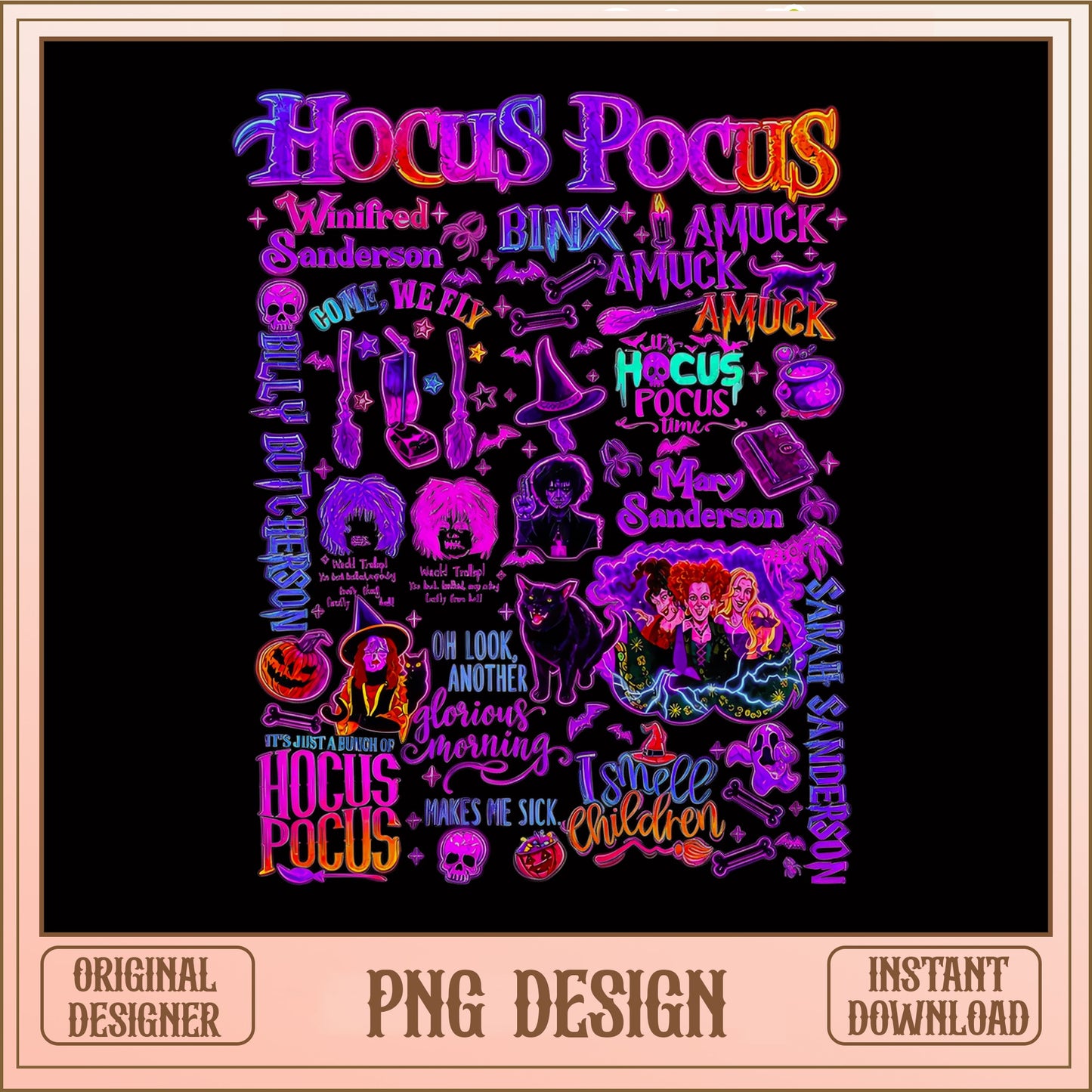 Hocus Pocus Halloween PNG, Sanderson Sisters PNG, Witch PNG
