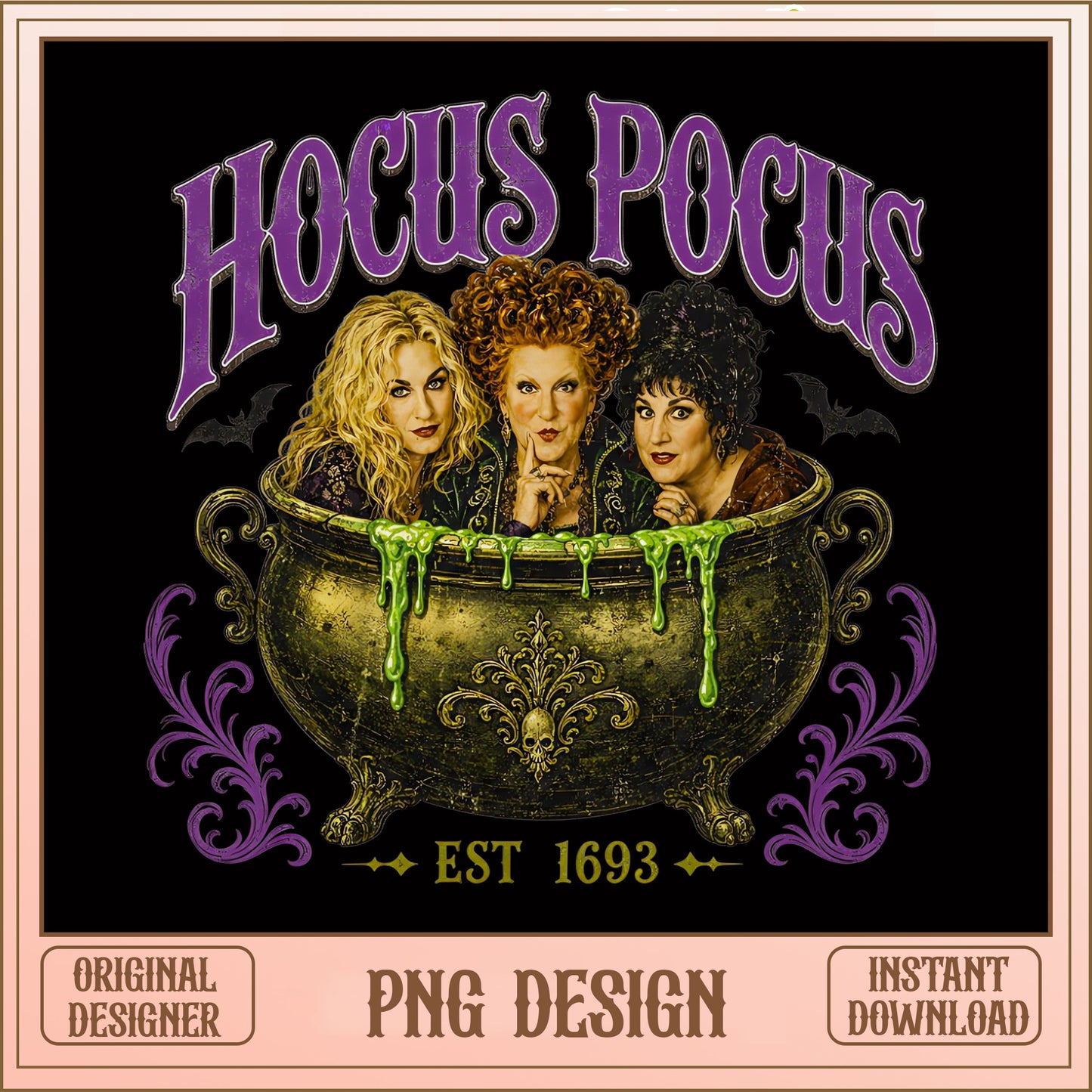 Hocus Pocus Sanderson Sisters PNG, Halloween PNG, Witch PNG