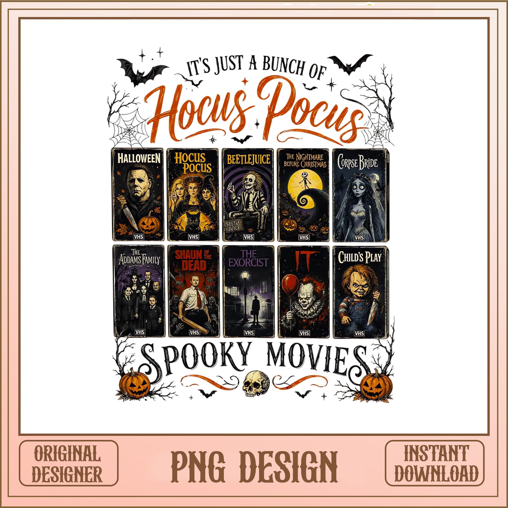 Hocus Pocus Spooky Movies VHS PNG, Halloween PNG, Horror PNG