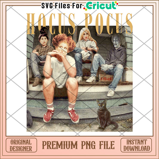 Hocus pocus design png, happy halloween​ png, times for halloween png