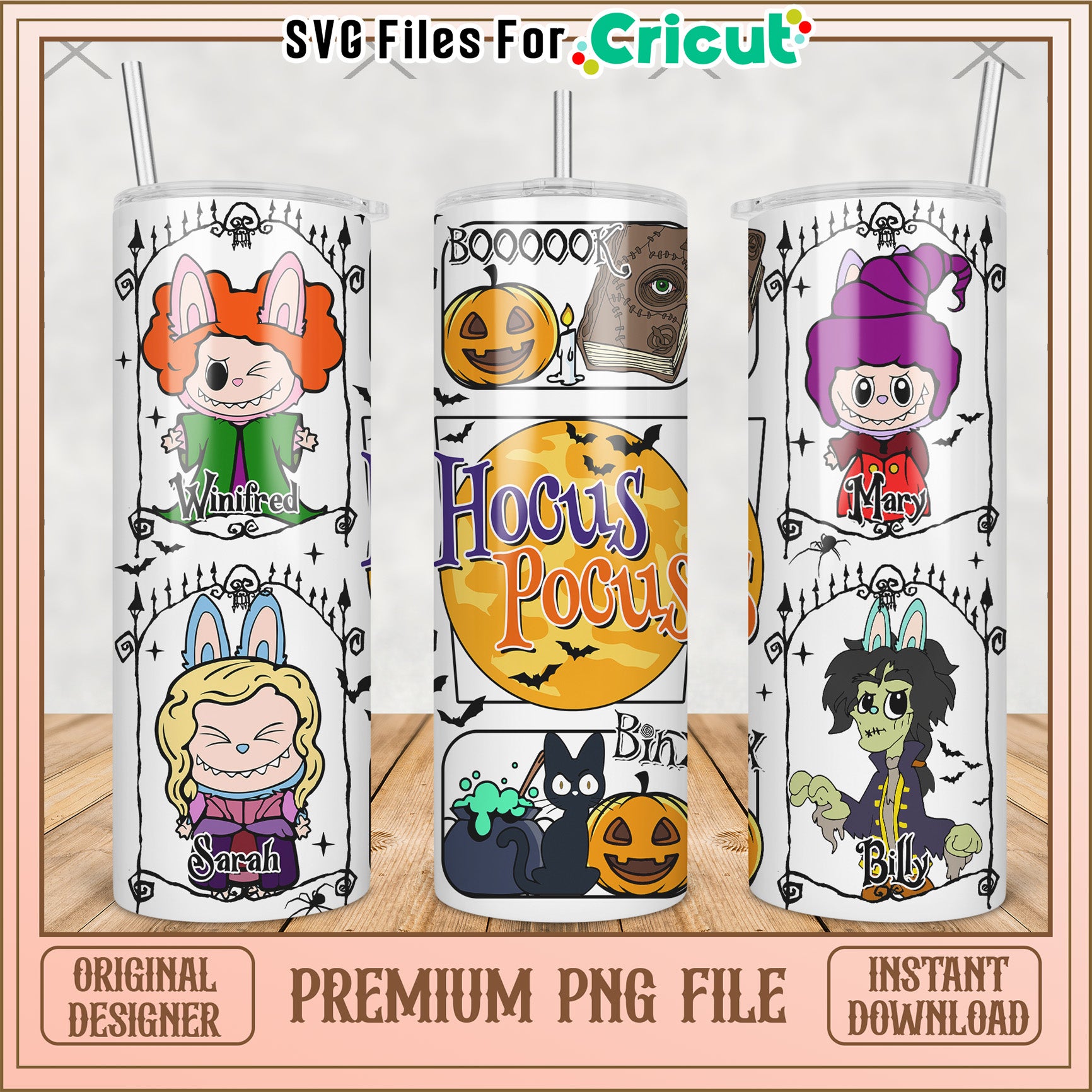 Hocus pocus halloween tumbler png, horror movie png, halloween tumbler png