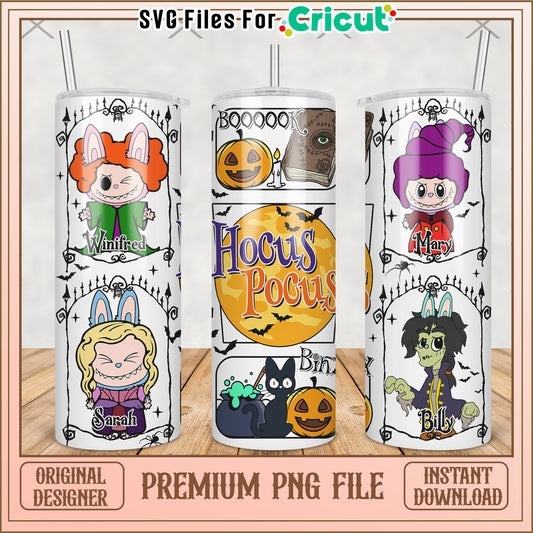 Hocus pocus halloween tumbler png, horror movie png, halloween tumbler png