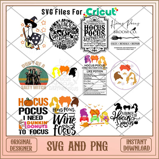 Halloween Hocus vibes svg bundle, Halloween svg - Svgfileforcricut