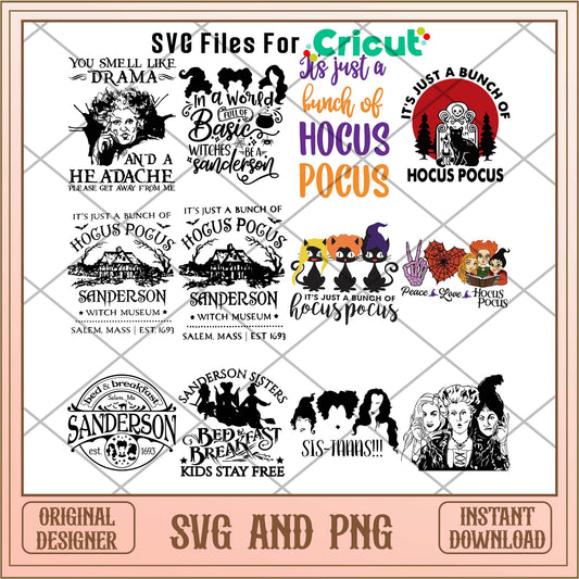 Sanderson sisters svg bundle, Halloween svg - Svgfileforcricut