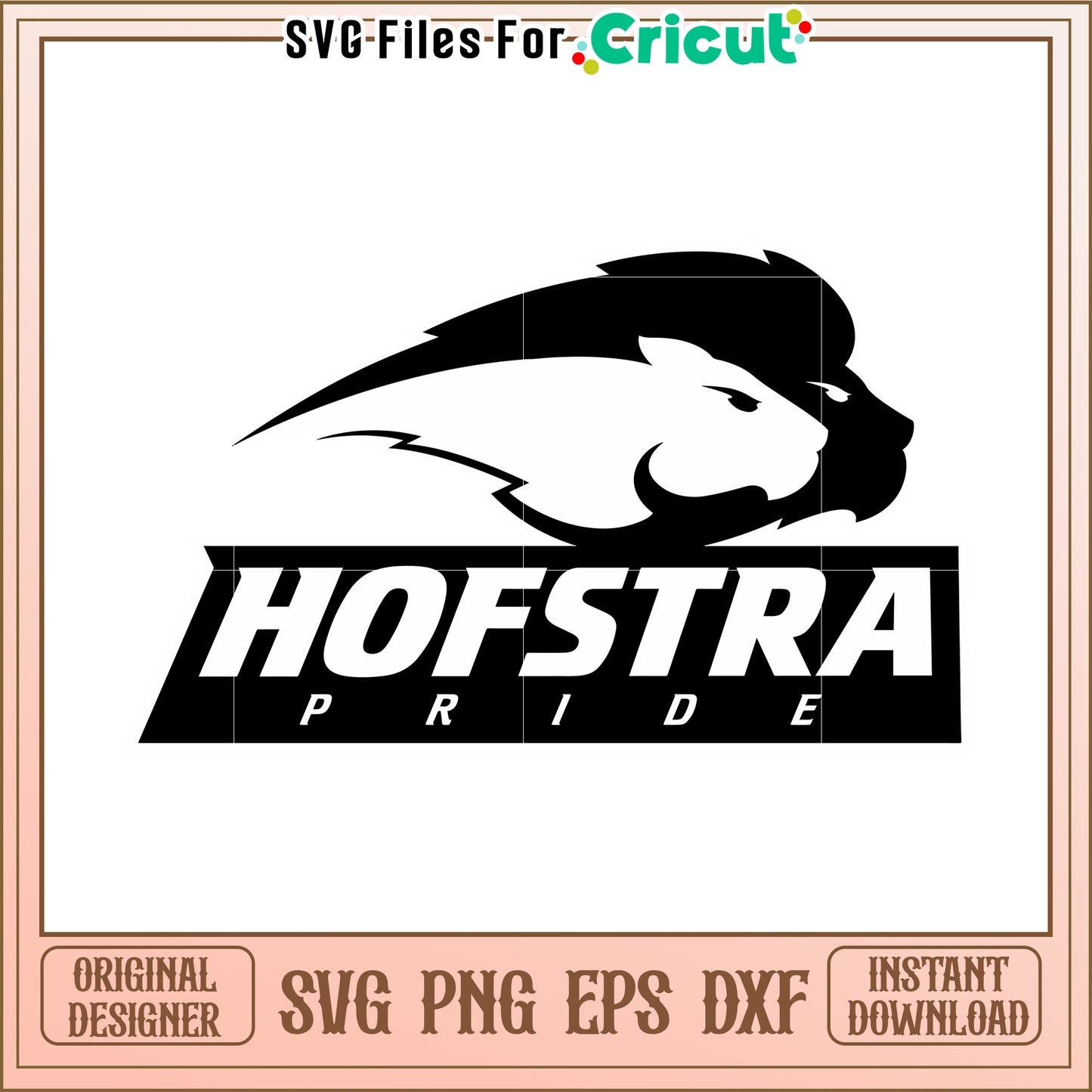 Hofstra Pride Lion Logo SVG File for Cricut, Perfect for Craft Projects