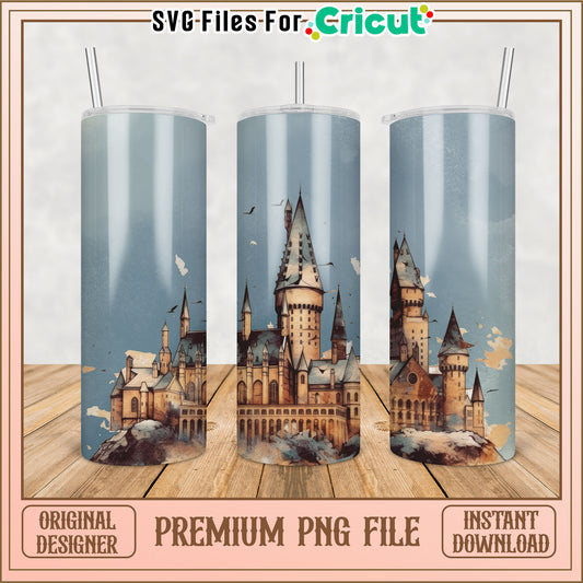 Hogwarts Castle Tumbler PNG