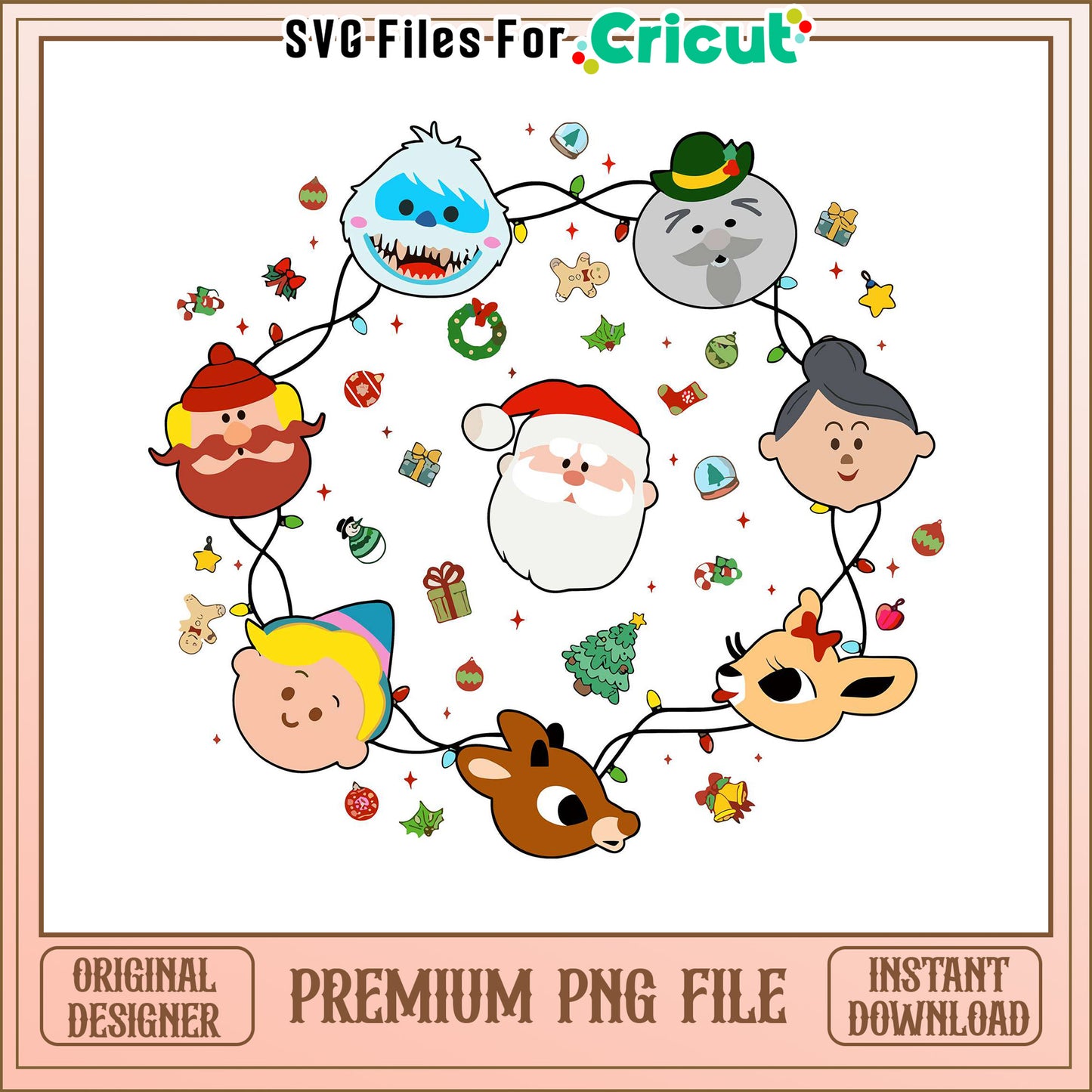 Holiday Character PNG File, Perfect for Cricut Craft Projects