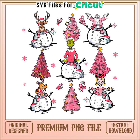 Holiday Snowman PNG Bundle, Perfect for Your Christmas Crafts