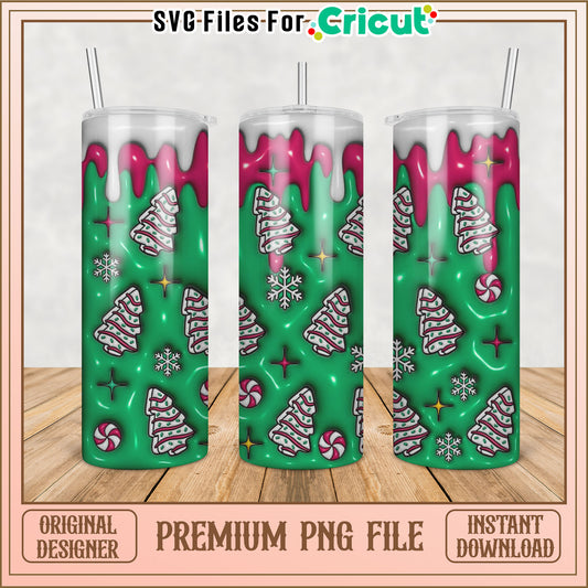 Holiday Tumbler Design PNG for Cricut Christmas Crafts Download