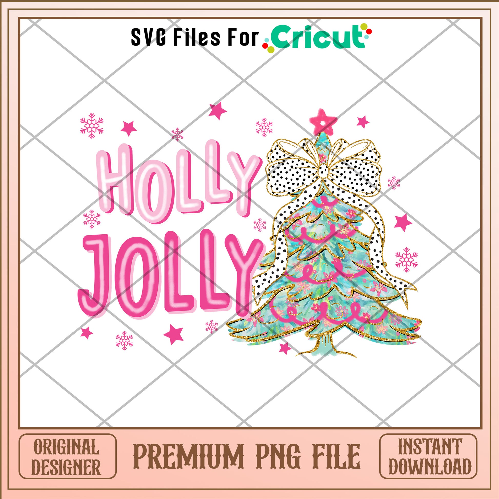 Holly jolly christmas png, christmas tree deco png, christmas png