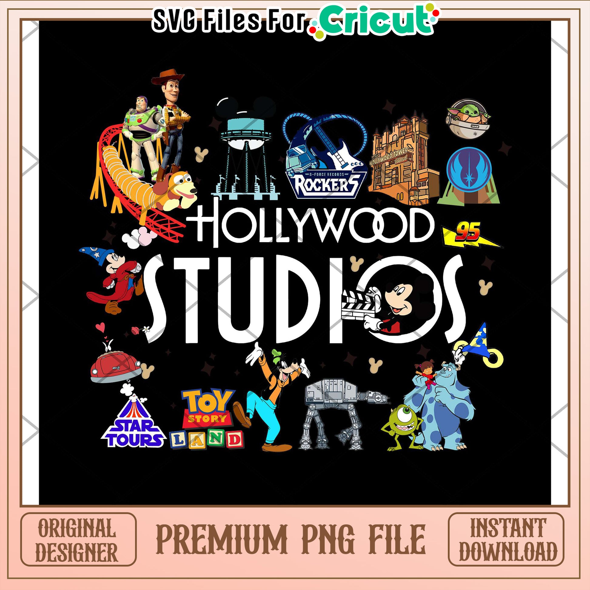 Hollywood Studios Disney PNG Design