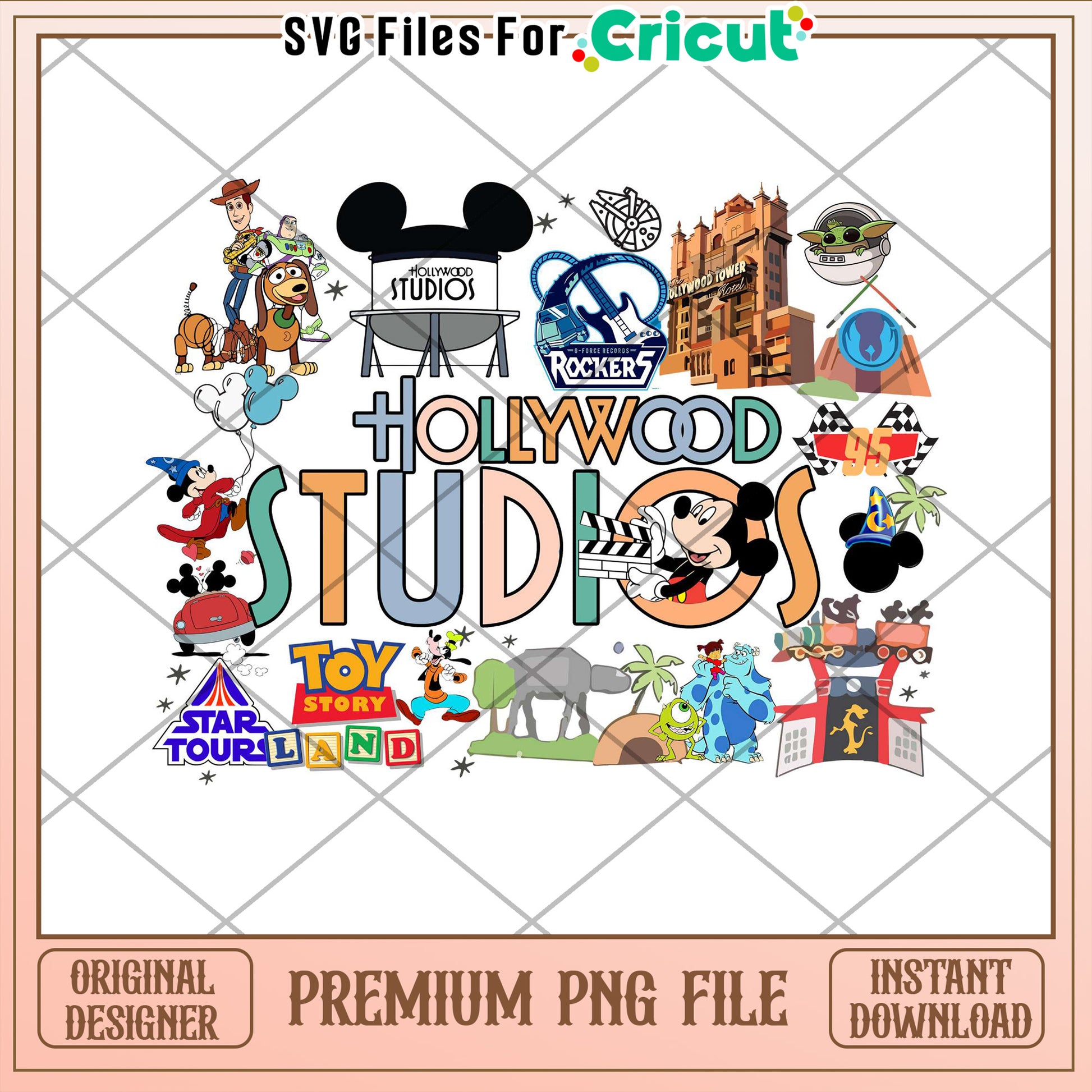 Hollywood Studios PNG Cricut File