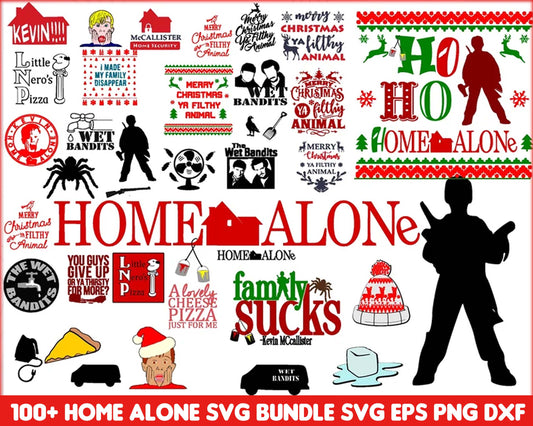 Merry christmas ya filthy animal christmas bundle svg, home alone​ svg