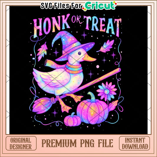 Honk or treat neon png, halloween costumes png, halloween toys png