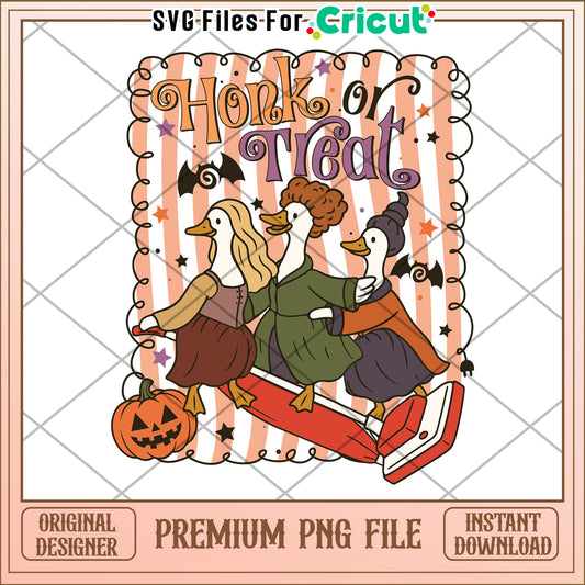 Honk or treat png, halloween pumpkin png, halloween music png