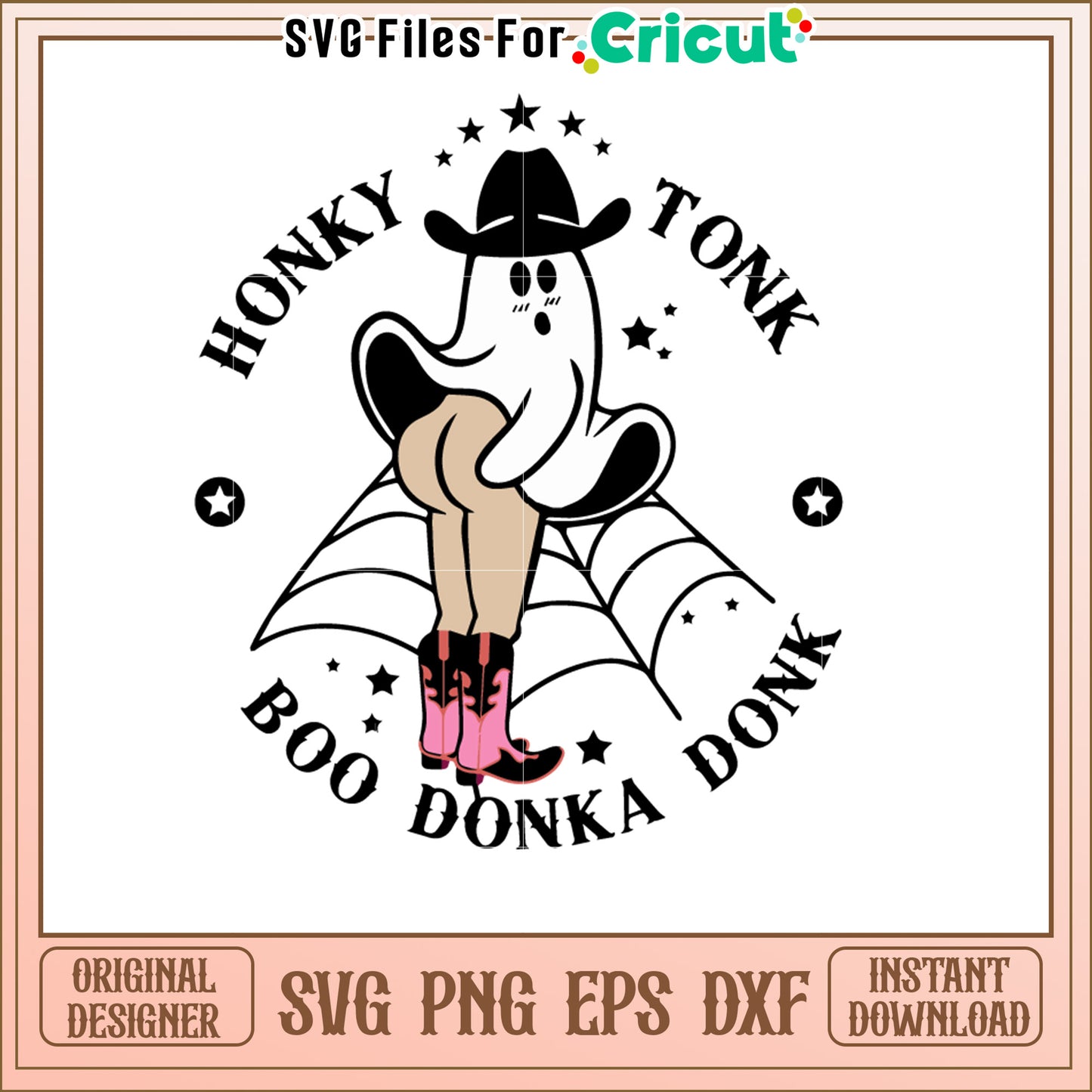 Honky Tonk Boo Donk Ghost SVG