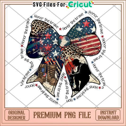 Honor the brave png, patriotic phrase png, military tribute png
