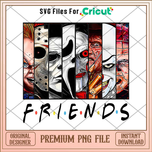 Horror Characters friends png, Horror Characters png, Digital Download