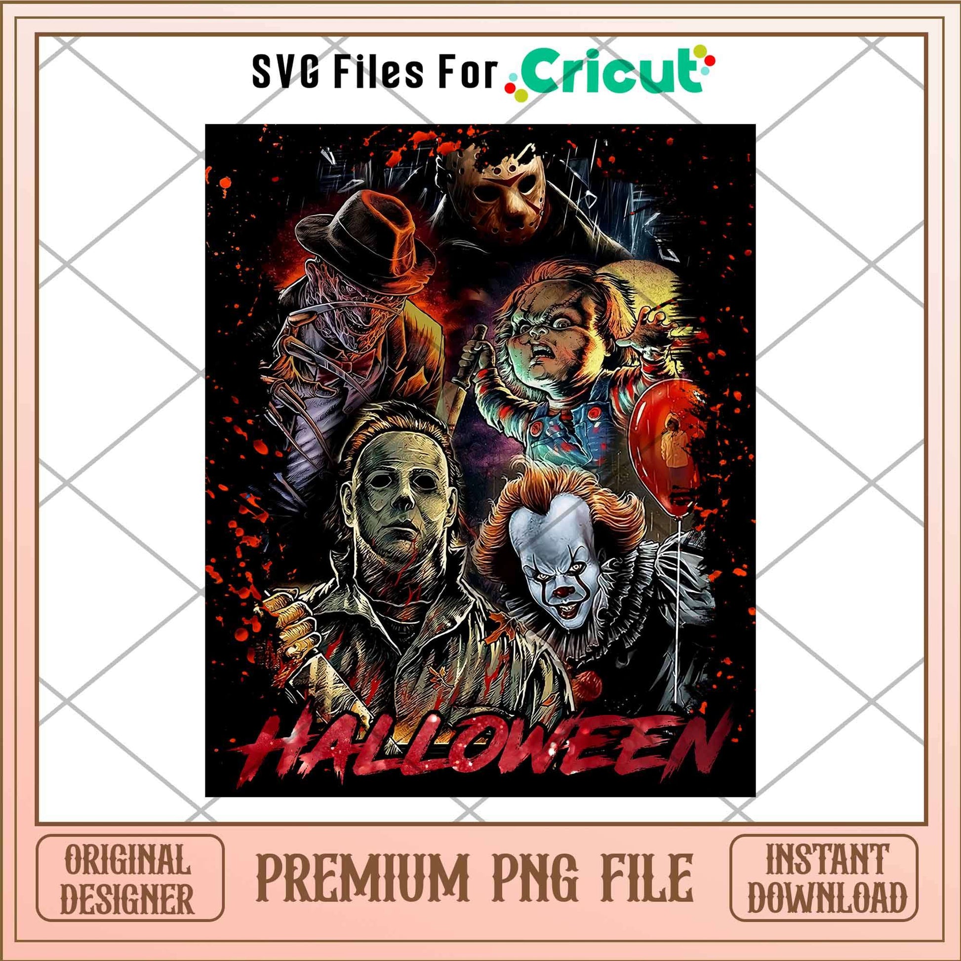 Horror Classic Movie Character halloween png, Horror characters png, Digital Download
