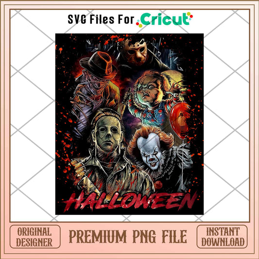 Horror Classic Movie Character halloween png, Horror characters png, Digital Download