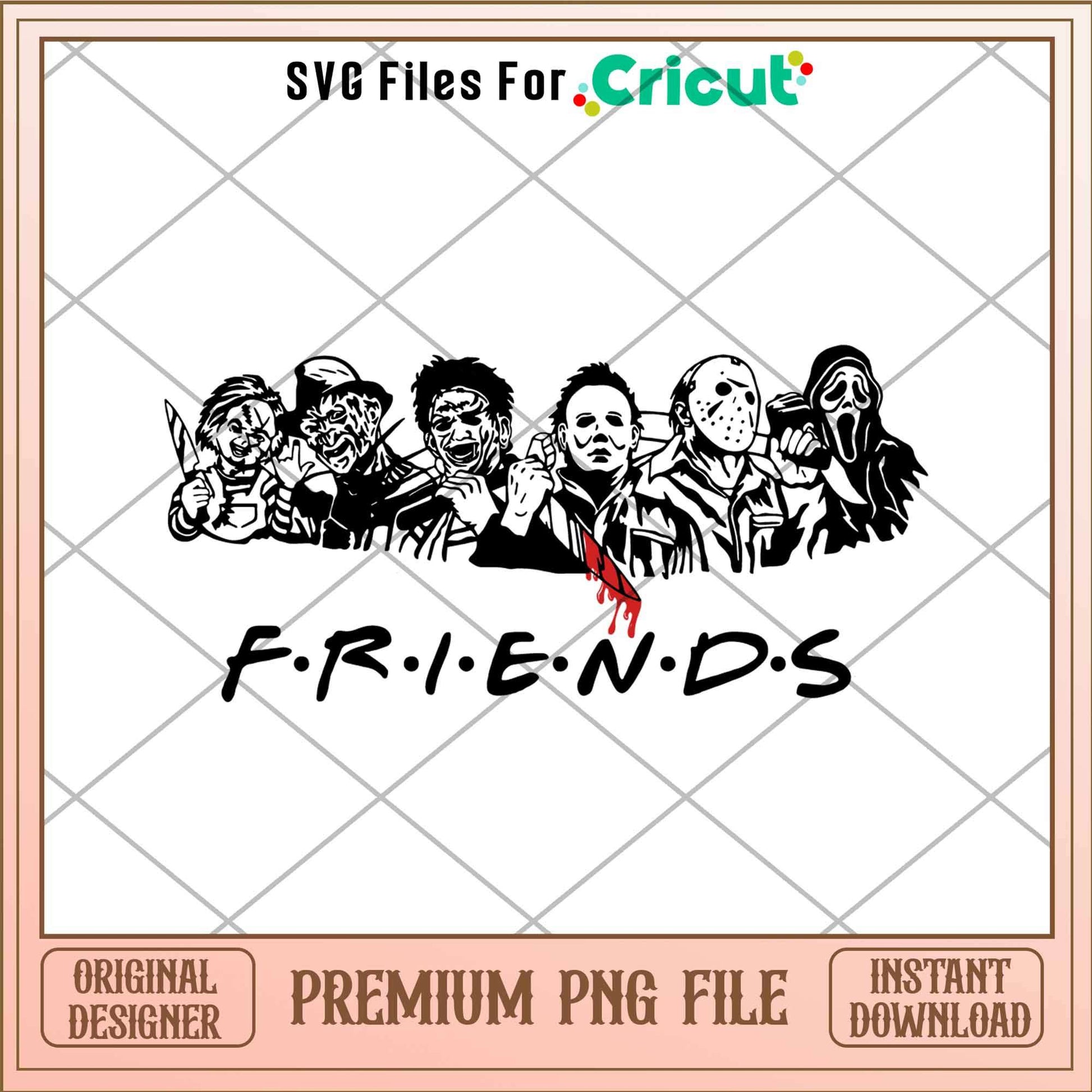 Horror Friends Squad png, Horror Characters png, Digital Download